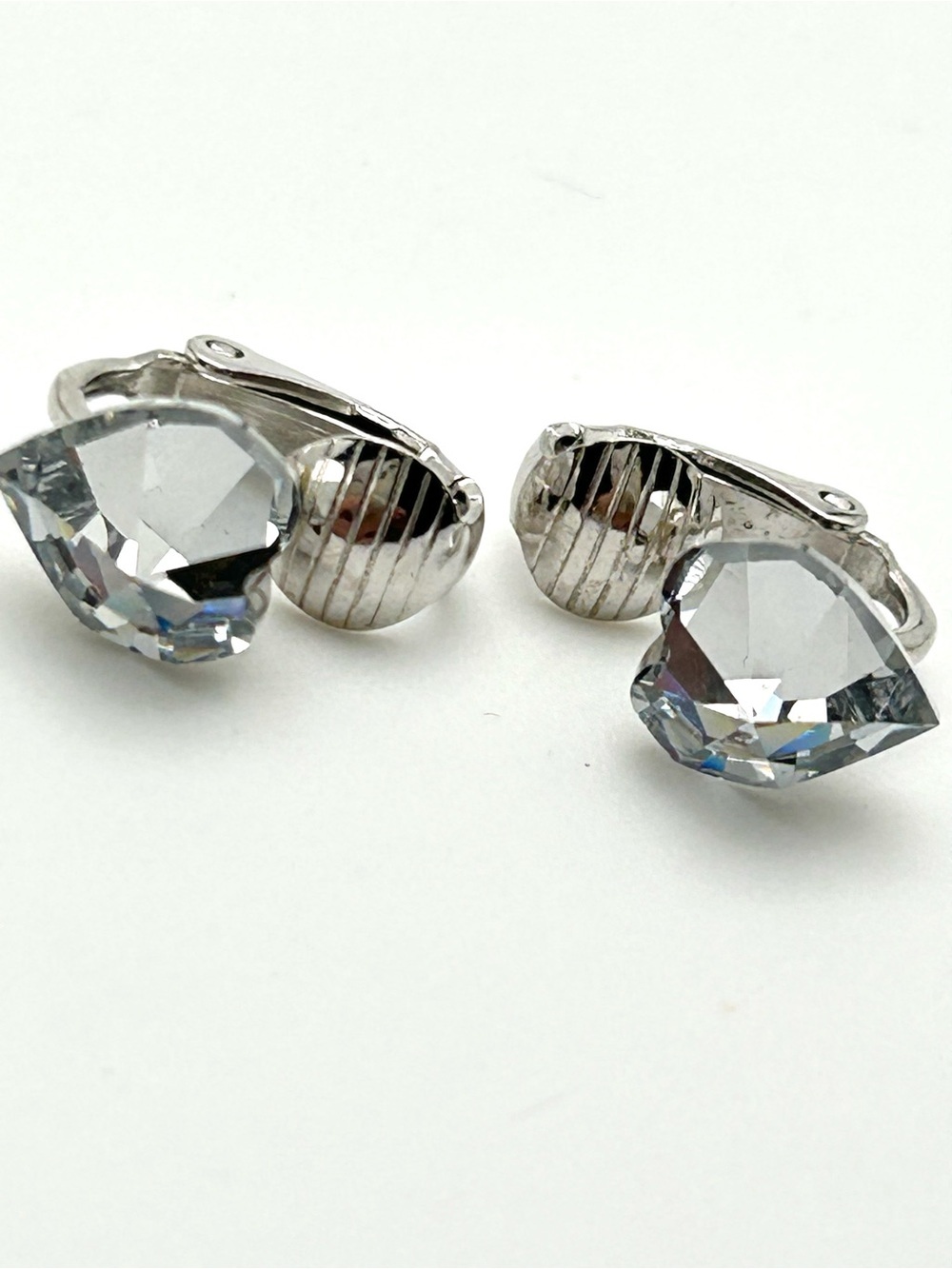 Swarovski Vintage SAL Crystal Heart Earrings